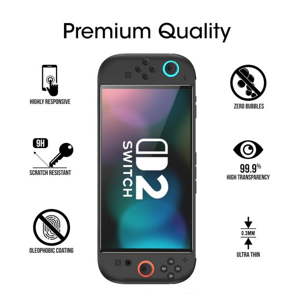 for Nintendo Switch | Switch OLED |Switch 2 Screen Protector Switch 9H Tempered Glass Screen Protector, with Auto-Alignment Kit (2 Pack) - Image 11