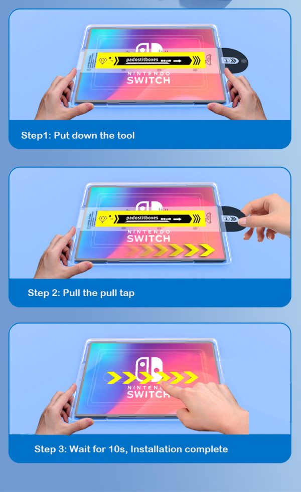 for Nintendo Switch | Switch OLED |Switch 2 Screen Protector Switch 9H Tempered Glass Screen Protector, with Auto-Alignment Kit (2 Pack) - Image 6