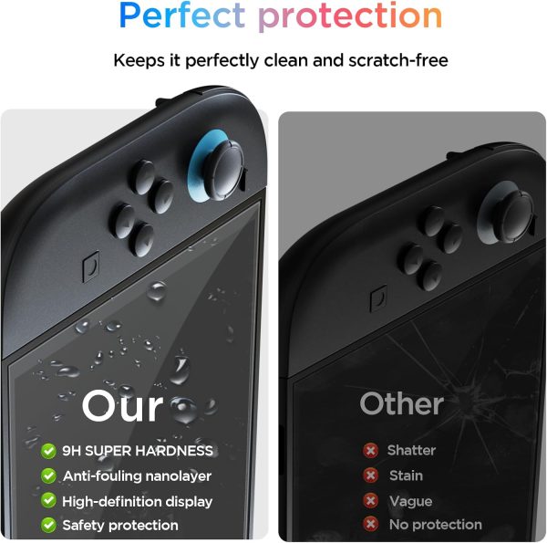 for Nintendo Switch | Switch OLED |Switch 2 Screen Protector Switch 9H Tempered Glass Screen Protector, with Auto-Alignment Kit (2 Pack) - Image 12