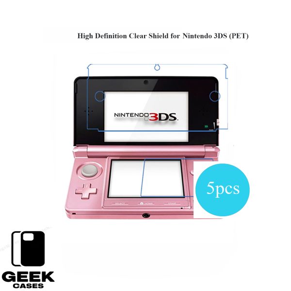 Geekcase High Definition Clear Shield for Nintendo 3DS | 3DS LL/3DS XL |NEW 3DS|NEW 3DS XL|NEW 3DS LL  (5 PCS)