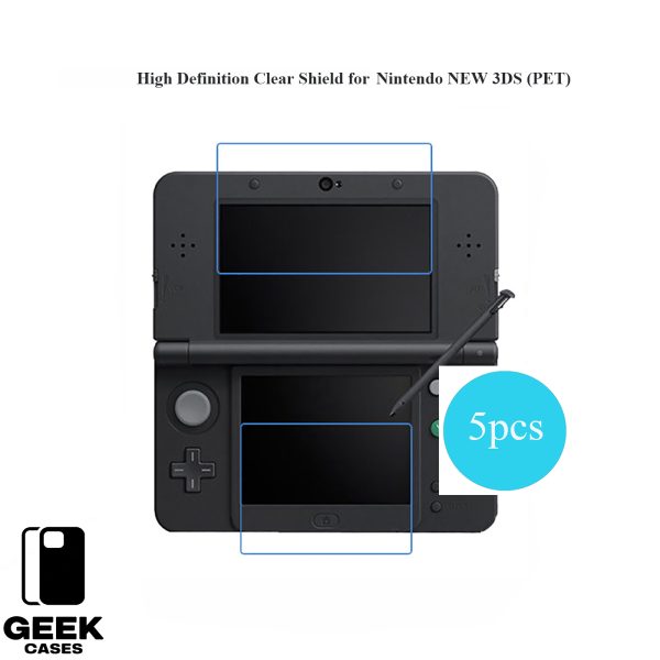 Geekcase High Definition Clear Shield for Nintendo 3DS | 3DS LL/3DS XL |NEW 3DS|NEW 3DS XL|NEW 3DS LL  (5 PCS) - Image 6