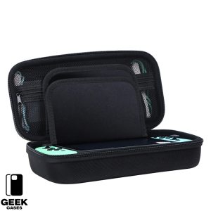 Extra Large Black Storage Case for Nintendo Switch OLED , Fits Charger, Joy Con Grip,  10+Games and Protective Case