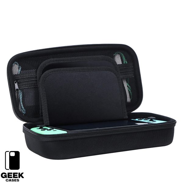 Extra Large Black Storage Case for Nintendo Switch OLED , Fits Charger, Joy Con Grip,  10+Games and Protective Case