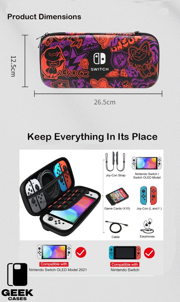 Pokémon, Scarlet & Violet, Poké Ball-Themed Carrying Case for Nintendo Switch/Switch OLED - Image 8
