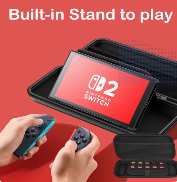 Nintendo Switch 2 (2025) 7.9" Protective Travel Case — Lightweight Hard Shell, Large Capacity, Black - Image 2