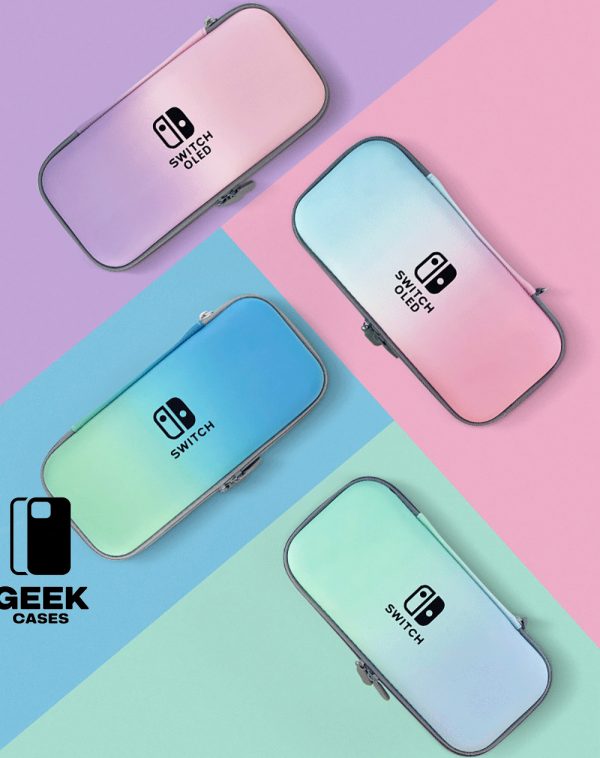 Gradient Color Switch Logo Carrying Case for Nintendo Switch & Switch OLED