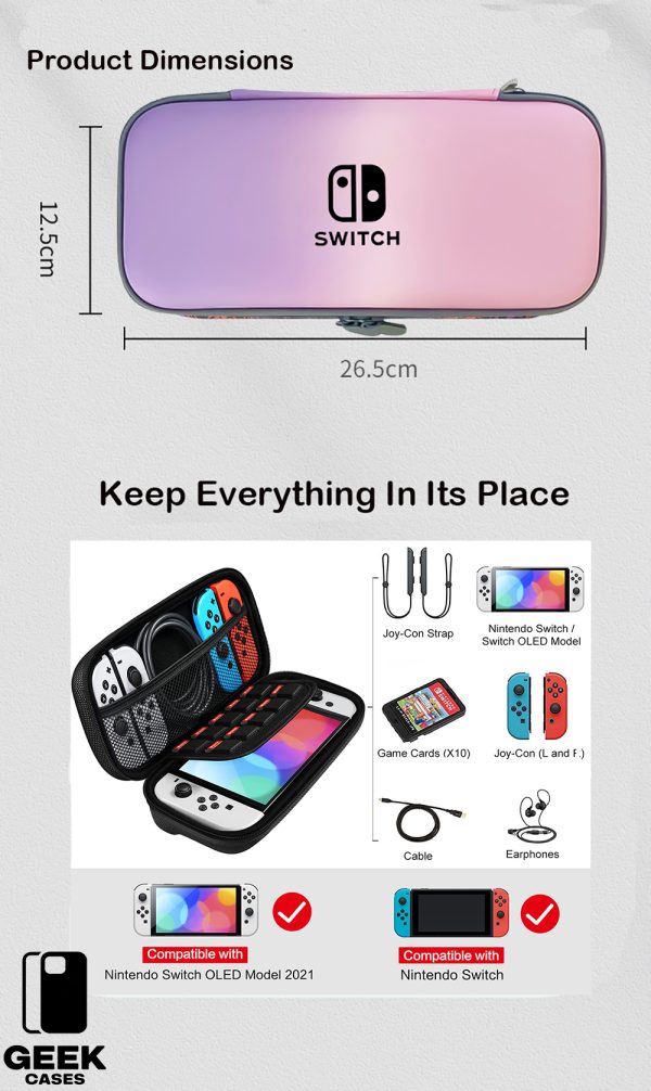 Gradient Color Switch Logo Carrying Case for Nintendo Switch & Switch OLED - Image 12